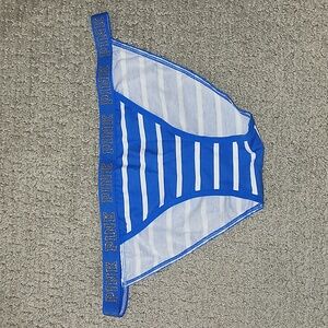 NWT Small Pink Bikini Cotton Blue and White Panty